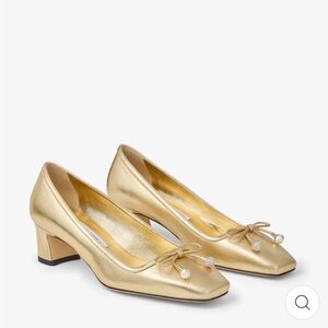 JIMMY CHOO ELME 45MM NAPPA LEATHER PUMPS